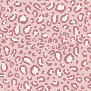 leopard print fabric - dusty pink