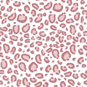 leopard print fabric - dusty pink white