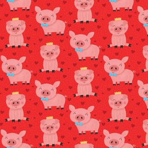 Piggy Pattern - Red