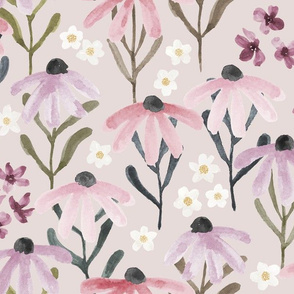 jumbo // Lilac Lavender Flowers Wallpaper