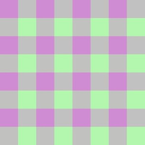 JP25 -Buffalo Plaid in Lilac and Limey Mint Green Pastel
