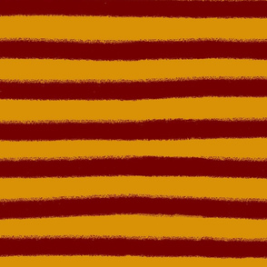 Grunge Stripes - Jumbo Scale - Scarlet and Gold