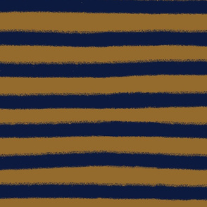 Grunge Stripes - Jumbo Scale - Blue and Bronze