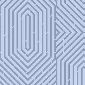 Labyrinth Geometric in Pale Periwinkle 