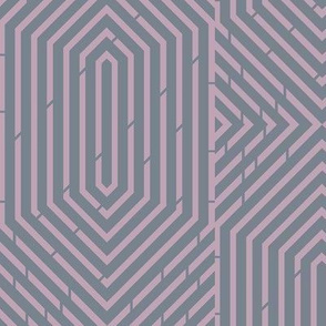 Labyrinth Geometric in Gray & Mauve 