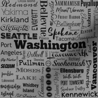 Washington cities, std gray