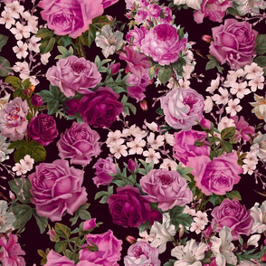 Pink Vintage Rose Pattern