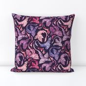 Dragon fire dark pink & purple small