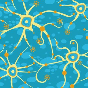 neural network blue and yellow | large