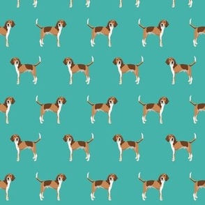 foxhound fabric - american foxhound - turquoise