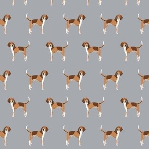 foxhound fabric - american foxhound -grey