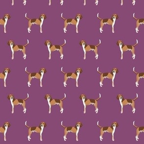 foxhound fabric - american foxhound -purple