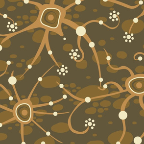 neural network in earthy colors | large