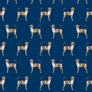 american english coonhound fabric -navy
