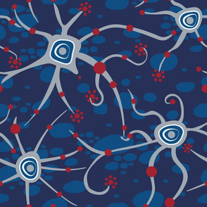 neural network dark blue | large