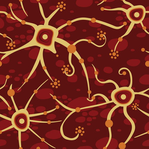 neural network red and yellow | large