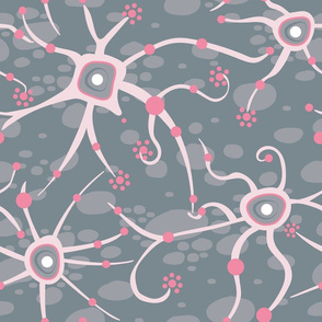 neural network gray and pink | large
