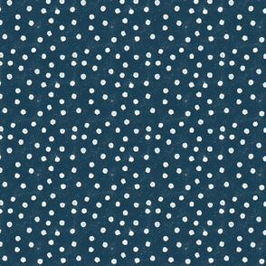 Hand Painted Dot Medium Dark Turquoise blue