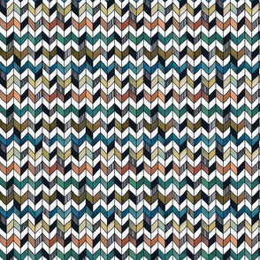 1 inch Rainbow Herringbone small scale, hand painted chevron, geometric, baby, nursery, kids, coordinate, blanket, curtains, home decor