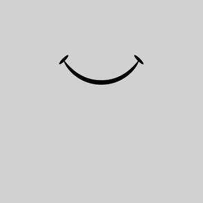smiley mask on pale grey  12"x9" mask panel