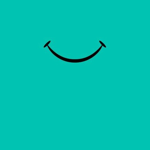 smiley mask on turquoise  12"x9" mask panel