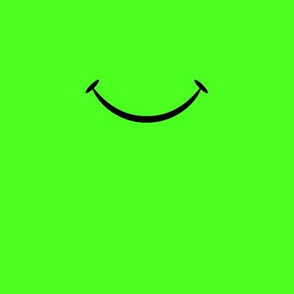 smiley mask on bright lime green - 12"x6" repeat