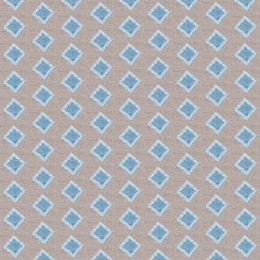 Double Diamonds Brown Blue Gray White