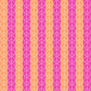 Pink and Orange Peace stripes