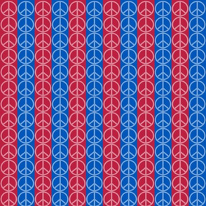 Blue and Red Peace Stripes