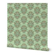 Squirrel Damask - Spring palette small scale