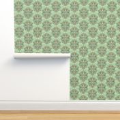 Squirrel Damask - Spring palette small scale