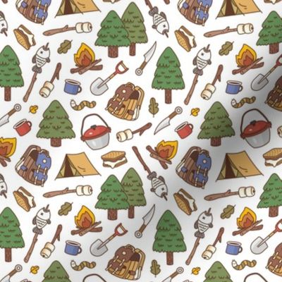 Summer Camp Pattern in Colors, Small Repeat