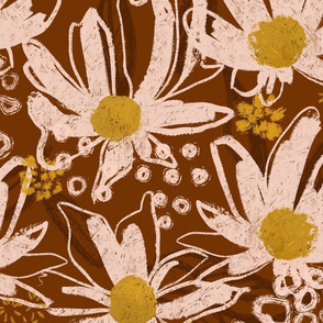 Woodland Blooms - Rust - Large