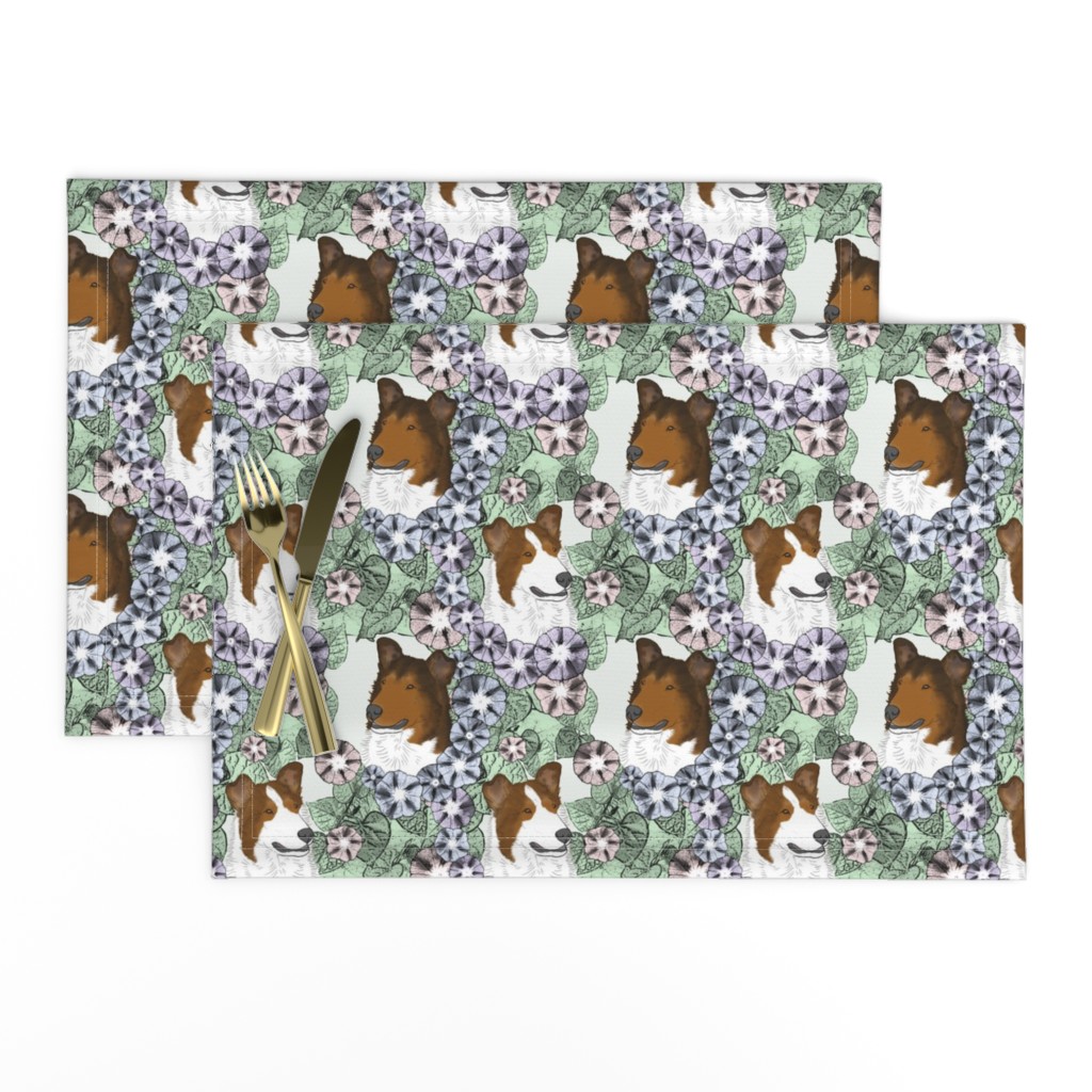 Floral Sable Smooth Collie portraits