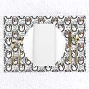 Small Tri and Merle Smooth Collie horseshoe portraits