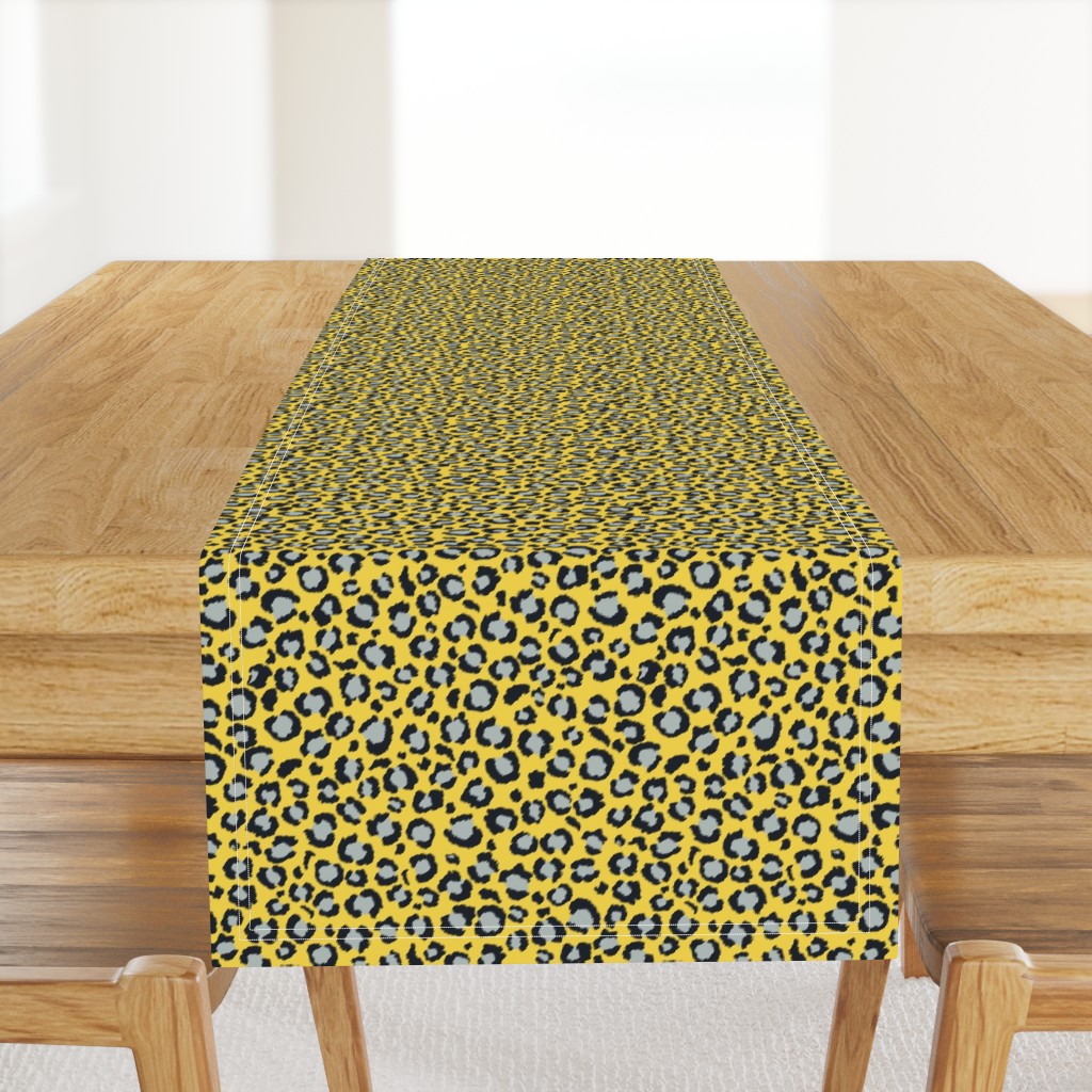 Yellow and Grey Leopard Spots Print - Animal Print