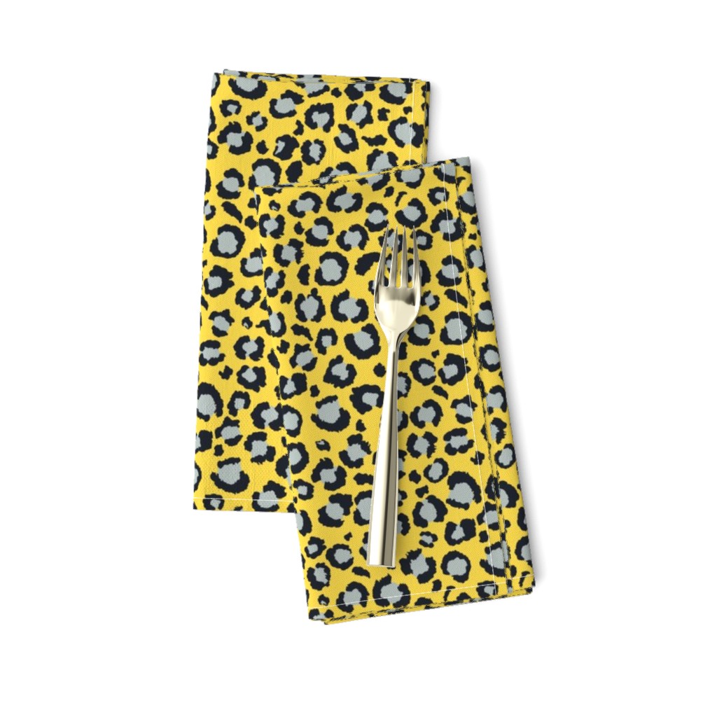 Yellow and Grey Leopard Spots Print - Animal Print