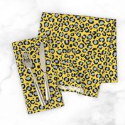 Yellow and Grey Leopard Spots Print - Animal Print