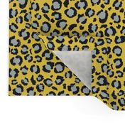 Yellow and Grey Leopard Spots Print - Animal Print