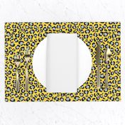 Yellow and Grey Leopard Spots Print - Animal Print