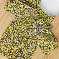 Yellow and Grey Leopard Spots Print - Animal Print