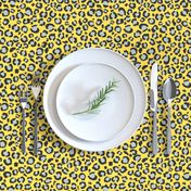 Yellow and Grey Leopard Spots Print - Animal Print