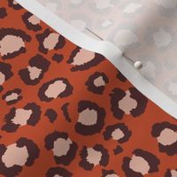 Terra Cotta and rust Orange Leopard Spots Print - Animal Print
