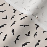 mini micro // Small // Halloween Black bats on off white