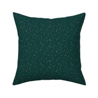 mini micro // scattered gold metallic stars on fir green