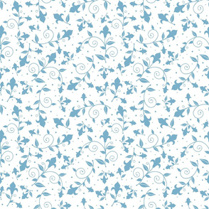 French Flowers Vines Chambray-SM