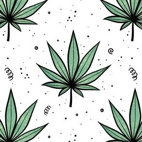 #39 small scale / cartoon cannabis leaves 