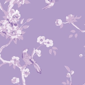 Betsy chinoiserie trees, purple, large scale