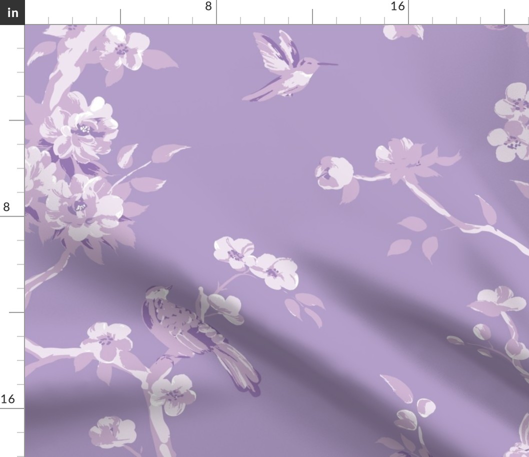 Betsy chinoiserie trees, purple, large scale