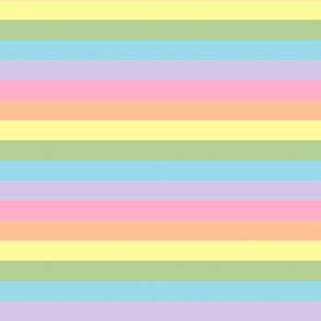 Rainbow Pride Stripes (lighter) - 1/2 inch